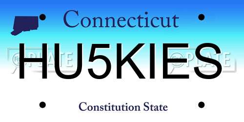HU5KIES Connecticut License Plate