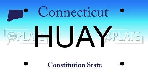 HUAY Connecticut License Plate
