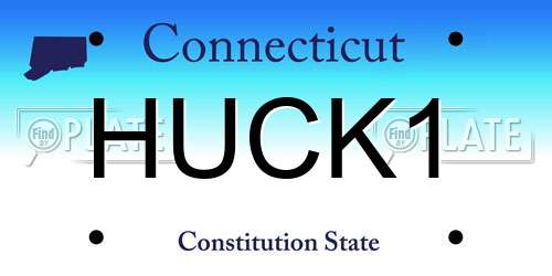 HUCK1 Connecticut License Plate