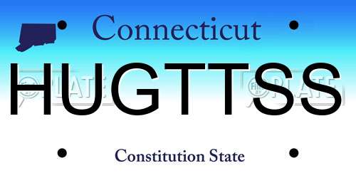 HUGTTSS Connecticut License Plate