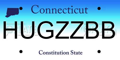 HUGZZBB Connecticut License Plate