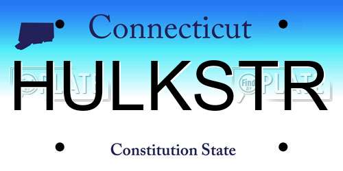 HULKSTR Connecticut License Plate