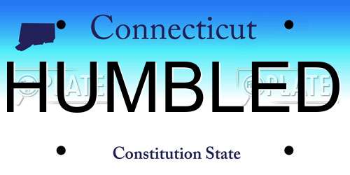 HUMBLED Connecticut License Plate