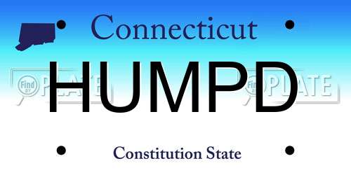 HUMPD Connecticut License Plate