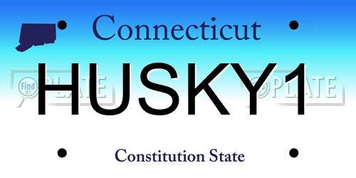 HUSKY1 Connecticut License Plate