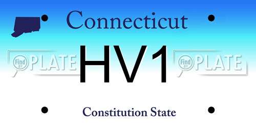 HV1 Connecticut License Plate