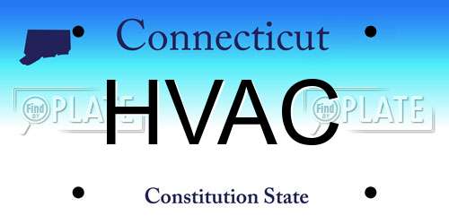 HVAC Connecticut License Plate