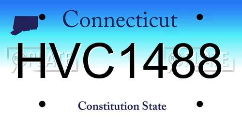 HVC1488 Connecticut License Plate