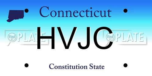 HVJC Connecticut License Plate