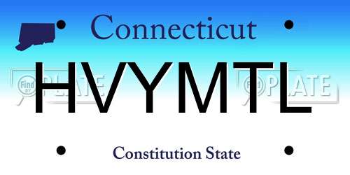 HVYMTL Connecticut License Plate