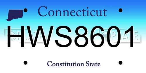 HWS8601 Connecticut License Plate