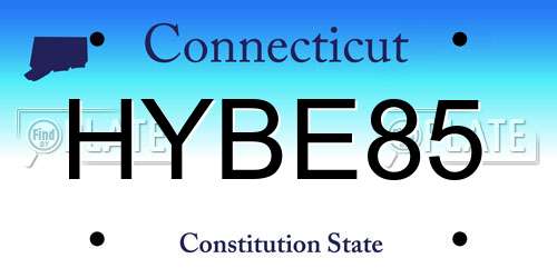 HYBE85 Connecticut License Plate