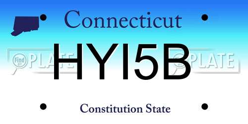 HYI5B Connecticut License Plate