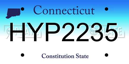 HYP2235 Connecticut License Plate