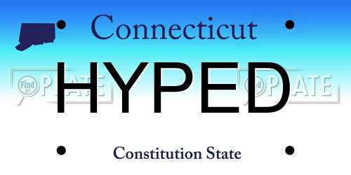 HYPED Connecticut License Plate