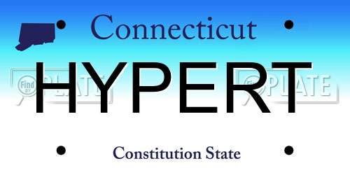 HYPERT Connecticut License Plate