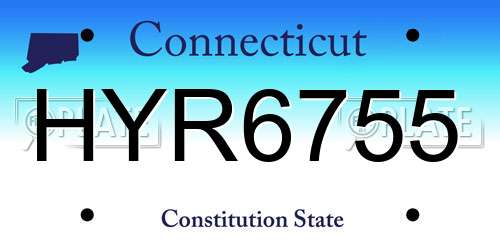 HYR6755 Connecticut License Plate