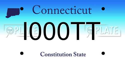 I000TT Connecticut License Plate