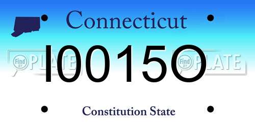 I0015O Connecticut License Plate