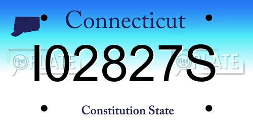 I02827S Connecticut License Plate