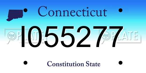 I055277 Connecticut License Plate