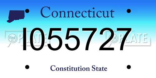 I055727 Connecticut License Plate