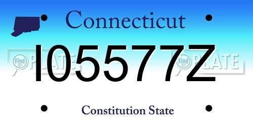 I05577Z Connecticut License Plate
