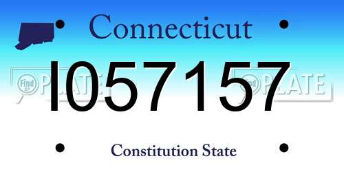 I057157 Connecticut License Plate