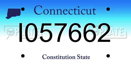 I057662 Connecticut License Plate