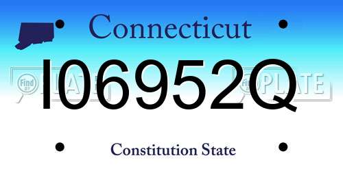 I06952Q Connecticut License Plate