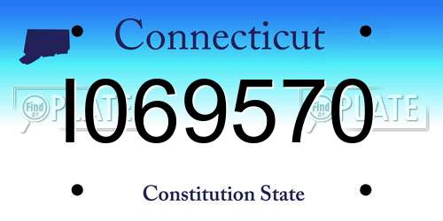 I069570 Connecticut License Plate