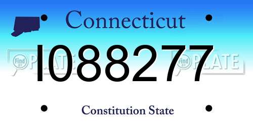 I088277 Connecticut License Plate