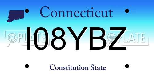 I08YBZ Connecticut License Plate