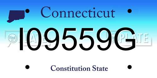 I09559G Connecticut License Plate