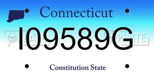 I09589G Connecticut License Plate