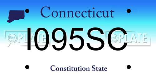 I095SC Connecticut License Plate