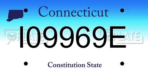 I09969E Connecticut License Plate