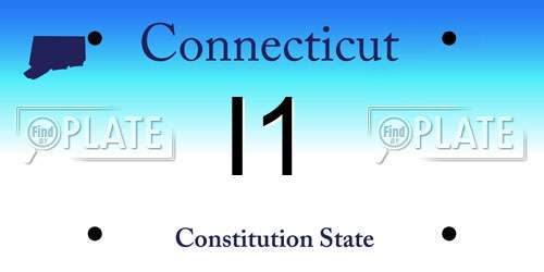 I1 Connecticut License Plate