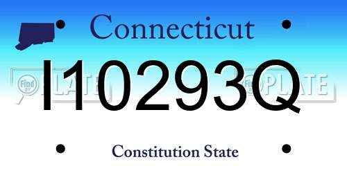 I10293Q Connecticut License Plate