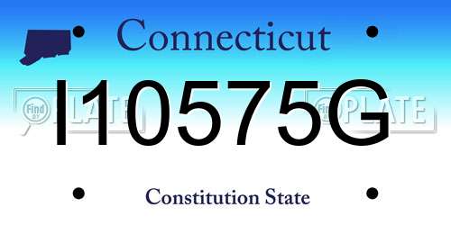 I10575G Connecticut License Plate