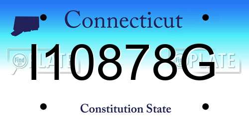 I10878G Connecticut License Plate