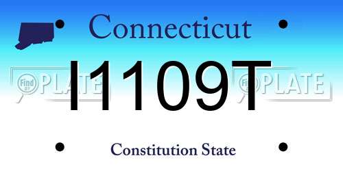I1109T Connecticut License Plate