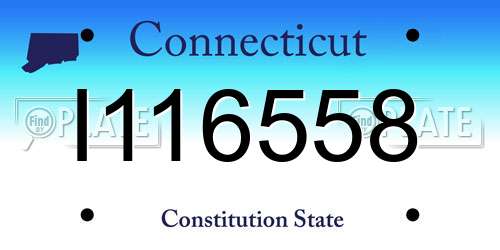 I116558 Connecticut License Plate