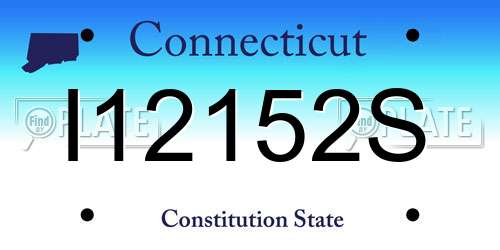 I12152S Connecticut License Plate