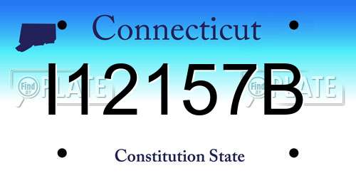 I12157B Connecticut License Plate