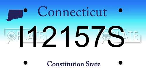 I12157S Connecticut License Plate