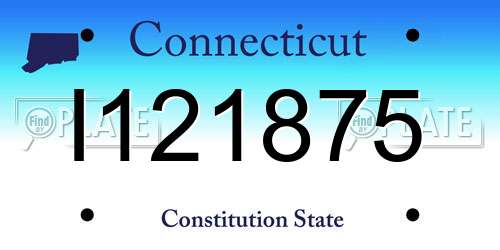 I121875 Connecticut License Plate