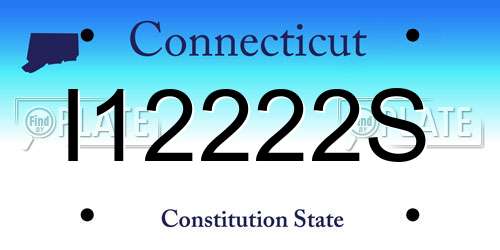 I12222S Connecticut License Plate