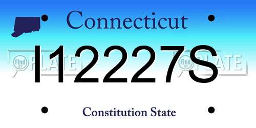 I12227S Connecticut License Plate
