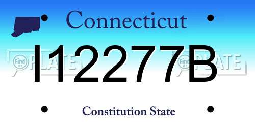 I12277B Connecticut License Plate